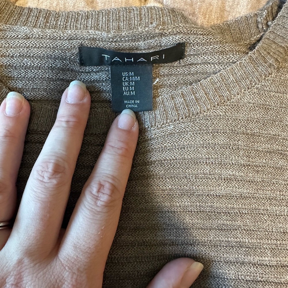 Tahari Women's Tan Sweater